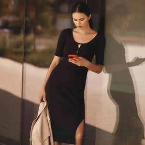 ANTHROPOLOGIE NATION LTD RIBBED MIDI DRESS   NWOT SZ S